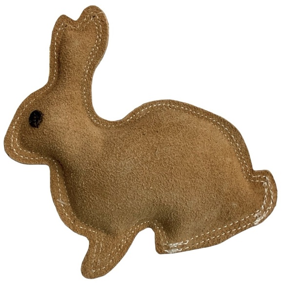 Spot Dog Toy Fused Leather Squeaky Rabbit Strong Durable Toy Ethical Products - Picture 3 of 16